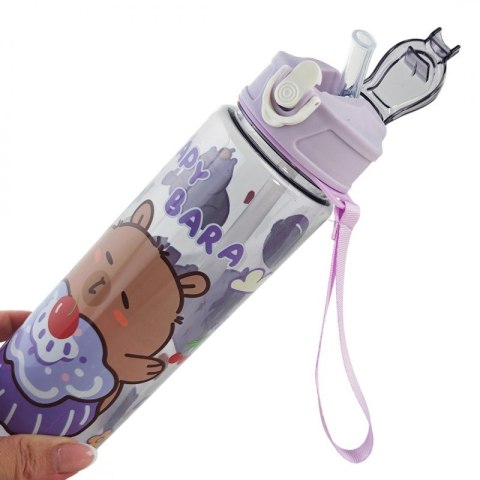 Butelka na wodę, bidon 800ml fioletowy, KAPIBARA BD56FIO