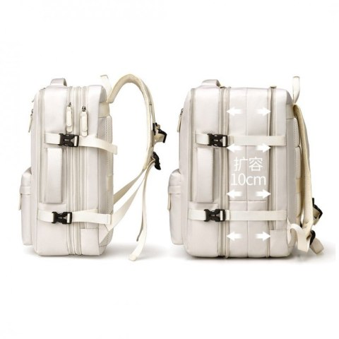 Plecak podróżny, kabinowy do samolotu, wodoodporny z USB, 44x30x16/26cm PL178