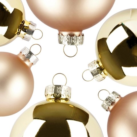 Bombki choinkowe szklane złote 4/5/6 cm 34 szt.