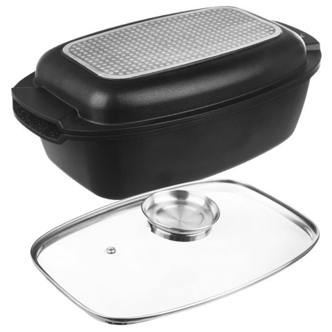 Brytfanna ORION Granitowa 3w1 GRANDE 5 L 39 x 22 cm Patelnia Pokrywka