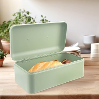 Chlebak Metalowy ORION GREENISH 42,5 x 23 x 20 cm Zielony Duży na Pieczywo