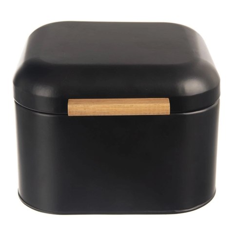 Chlebak Pojemnik na Chleb Metalowy Mały Czarny ORION 21,5 x 20 x 14,5 cm