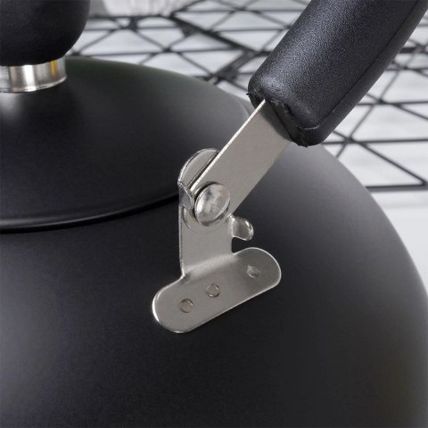 Czajnik Indukcja Gaz z Gwizdkiem Stalowy Czarny Solidny Trwały VILDE 2 l