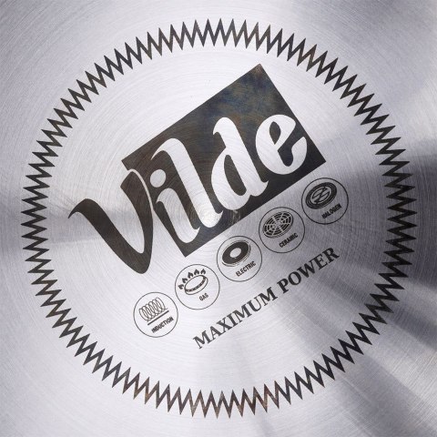 Czajnik na Gaz Indukcja z Gwizdkiem Termometrem Stalowy Czarny VILDE 3 l