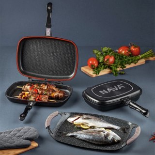 Dwustronna Patelnia Grillowa Zamykana Granitowa NAVA
