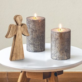 Figurka Ozdoba Anioł Świąteczna Drewniana Solidna Trwała ORION 13 x 24 cm