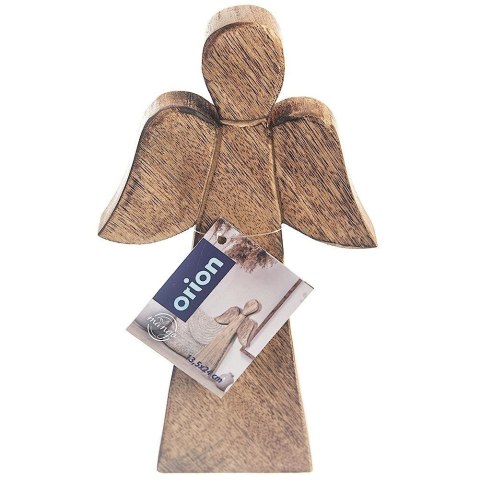 Figurka Ozdoba Anioł Świąteczna Drewniana Solidna Trwała ORION 13 x 24 cm