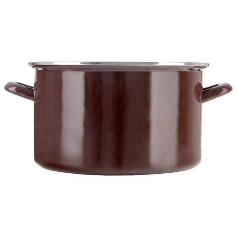 Garnek Emaliowany 11,5 L ORION BROWN Retro Duży 32 cm Indukcja