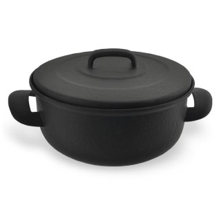 Garnek Emaliowany 3 L BELIS Mat Czarny 20 cm Indukcja Zmywarka