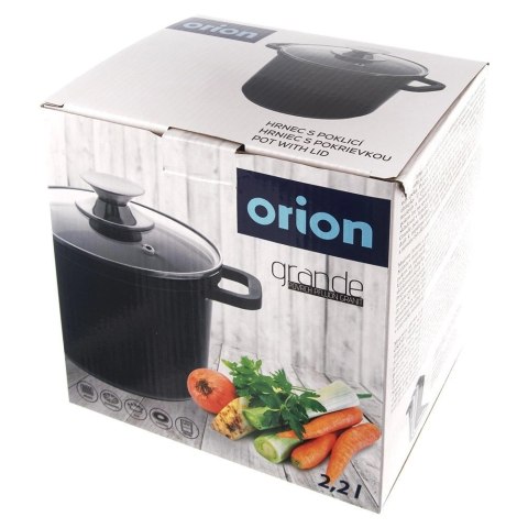 Garnek Granitowy ORION GRANDE Wysoki 17 cm 2 L Indukcja Piekarnik