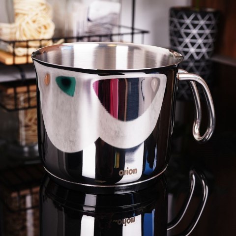 Garnek do Gotowania Mleka Indukcja z Uchwytem Wylewką Stalowy ORION 1 L