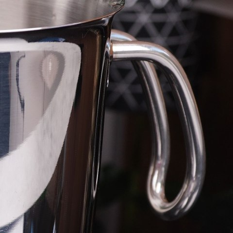 Garnek do Gotowania Mleka Indukcja z Uchwytem Wylewką Stalowy ORION 1 L