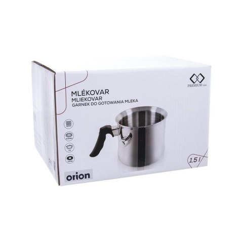 Garnek do Mleka ORION Stal 1,5 L Płaszcz Wodny Gwizdek Indukcja Zmywarka