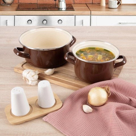 Garnek emaliowany BROWN 18,5 cm, 1,6 l