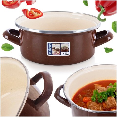 Garnek emaliowany BROWN 20,5 cm, 2,2 l