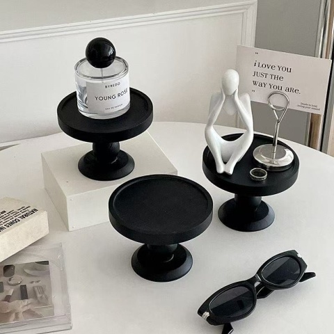 Retro drewniana taca do przechowywania Dekoracja salonu Stojąca świeca aromaterapeutyczna Taca do umieszczania