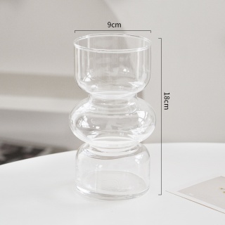 Retro nieregularny szklany wazon domowy salon stół jadalny LLuxury dekoracja wazony na kwiaty