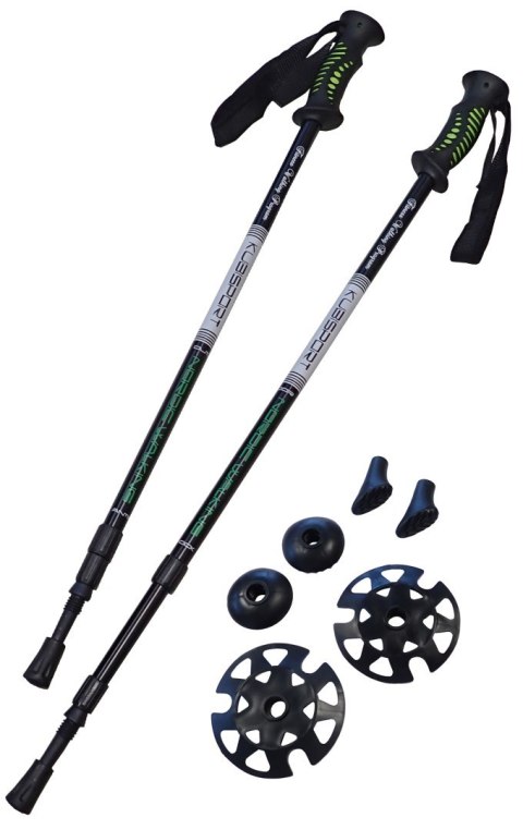 Kije Trekkingowe do Nordic Walking Składane Antishock KUBISPORT 72-145 cm