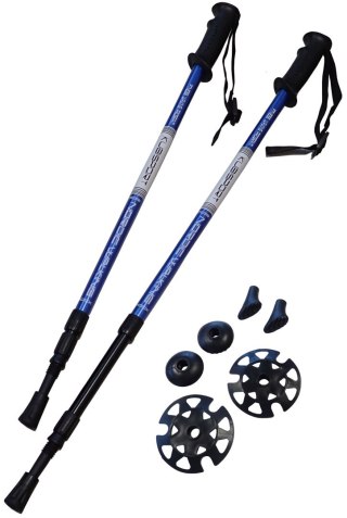Kije Trekkingowe do Nordic Walking Składane Regulowane KUBISPORT 65-135 cm