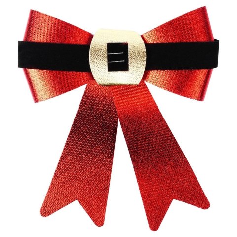 Kokarda Dekoracyjna Świąteczna HSD 2 szt. 15 x 17 cm Czerwona Połysk