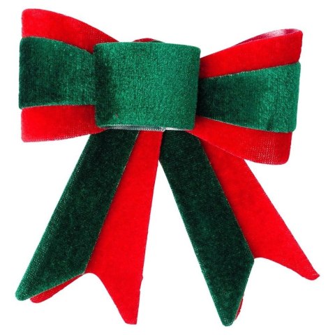 Kokarda Świąteczna HSD Welurowa 2 szt. 11,5 x 13 cm Mix Kolorów