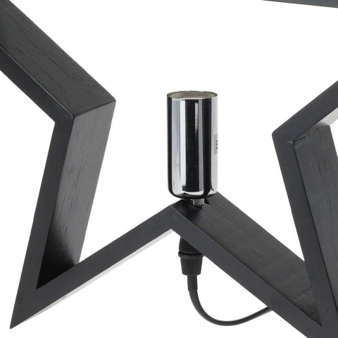 Lampka Stołowa Drewniana Czarna Gwiazda Ozdobna VILDE 34,5 cm