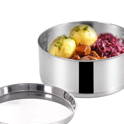 Menażka Obiadowa Stalowa Pojemnik na Żywność 3-poziomowa ORION 3x1,3 L