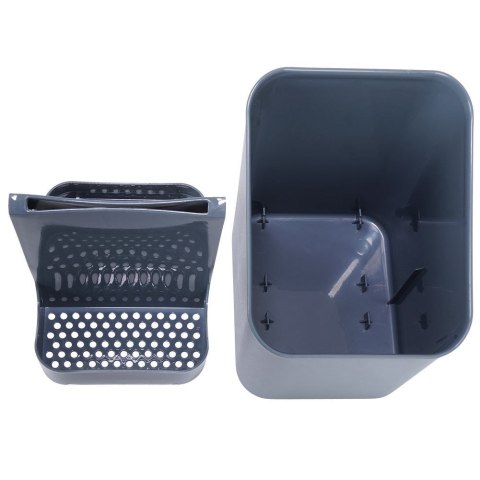 Ociekacz na Sztućce 14 x 11 x 16 cm Tworzywo Szary do Zmywarki VILDE