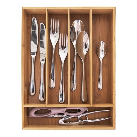 Organizer Wkład Pojemnik na Sztućce do Szuflady Bambusowy ORION 35x26 cm
