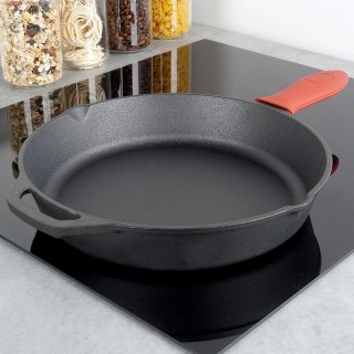 Patelnia Indukcja Gaz do Grillowania Żeliwna Solidna Trwała VILDE 28x28 cm