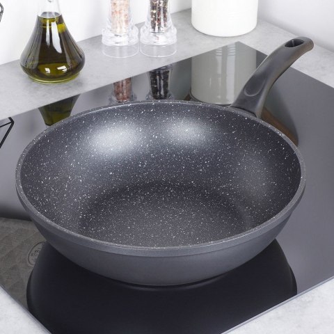 Patelnia Wok Granitowa 30 cm ORION Grande Nieprzywierająca Indukcja