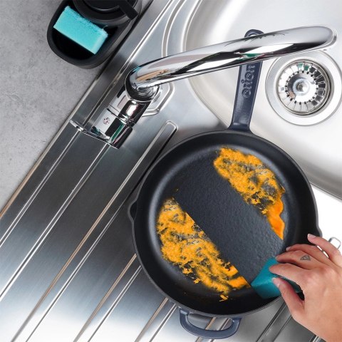 Patelnia Żeliwna Emaliowana 24 cm ORION Litina do Indukcji i Piekarnika