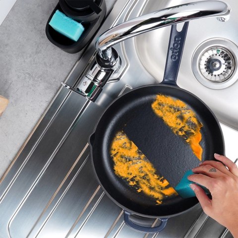 Patelnia Żeliwna Emaliowana 26 cm ORION Litina do Indukcji i Grillowania