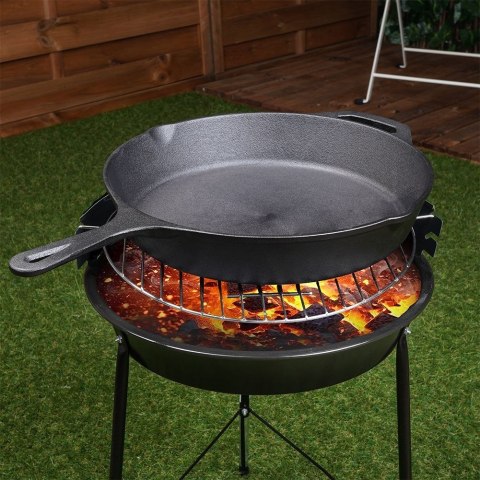 Patelnia Żeliwna Talerz Żeliwny Indukcja Gaz Solidna Masywna ORION 30x5,8 cm