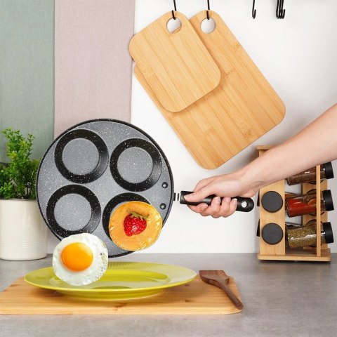 Patelnia do Jajek Granitowa 4 Otwory 24 cm VILDE Line Nieprzywierająca