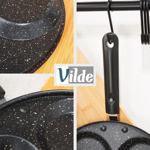 Patelnia do Jajek Granitowa 4 Otwory 24 cm VILDE Line Nieprzywierająca
