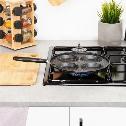 Patelnia do Jajek Granitowa 4 Otwory 24 cm VILDE Line Nieprzywierająca