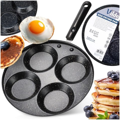 Patelnia do Jajek Granitowa 4 Otwory 24 cm VILDE Line Nieprzywierająca