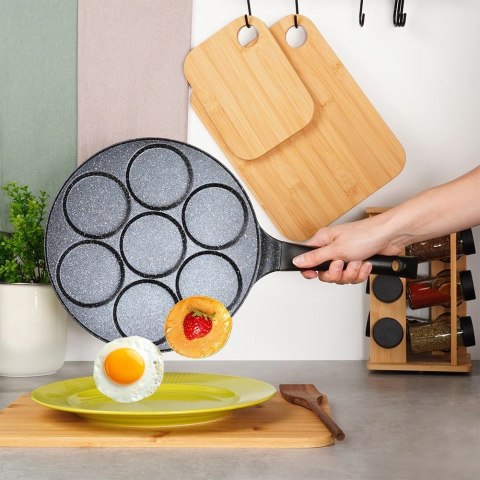 Patelnia do Jajek Granitowa 7 Otworów 26 cm VILDE Basic Line