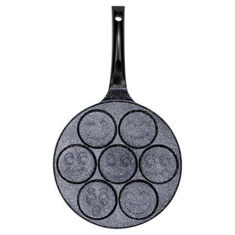 Patelnia do Jajek Granitowa 7 Otworów 26 cm VILDE Nieprzywierająca Buźki