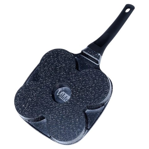 Patelnia do Jajek Placków Pancakes Granitowa 4 Otwory Solidna VILDE 19x19 cm