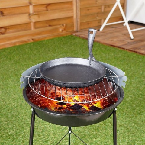 Patelnia do Serwowania Żeliwna 22 cm ORION z Deską i Uchwytem Litina