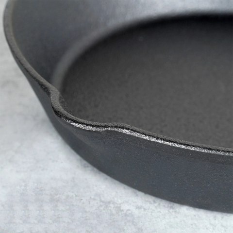 Patelnia na Gaz Indukcja Żeliwna z Nakładką Silikonową Solidna VILDE 25 cm