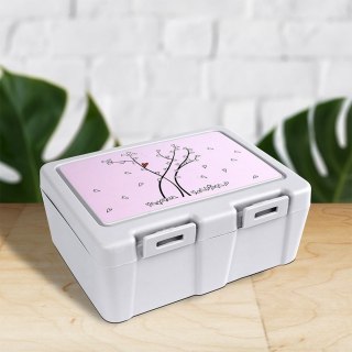 Pojemnik Lunchbox Dzielony Zestaw Sztućce 1 L ORION z Klipsami 18 x 14 cm
