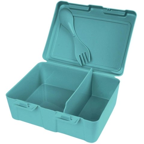 Pojemnik Lunchbox Dzielony Zestaw Sztućce 1 L ORION z Klipsami 18 x 14 cm