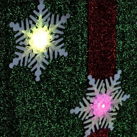 Prezent Świecący Świąteczny LED Zielony Timer Dekoracja 46 cm VILDE