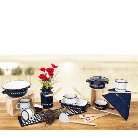 Rondel Rondelek Garnek z Uchwytem Emaliowany Gaz Indukcja ORION 600 ml