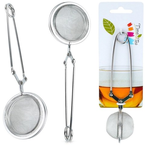 Sitko do Zaparzania Herbaty Szczypce Podwójna Siatka Stal 5 x 16 cm VILDE