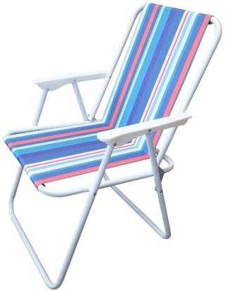 Składane Krzesło Kempingowe Turystyczne Lekkie z Oparciem Kolorowe KUBISPORT