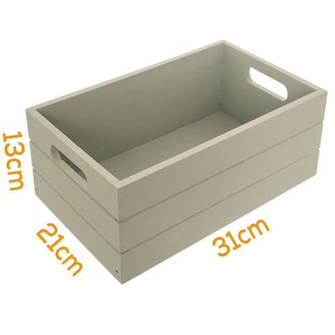 Skrzynka Drewniana Zielona Duża Ozdobna Przechowywanie 31 x 21 cm ORION